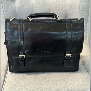 Kenneth Cole New York Vintage Black Briefcase EUC